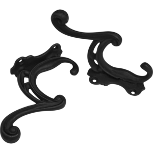 Ornate Cast Iron Wall Hooks - Set of 2