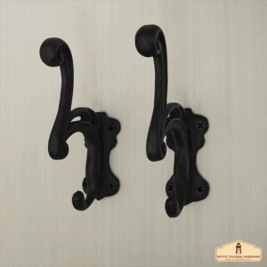 Ornate Cast Iron Wall Hooks - Set of 2