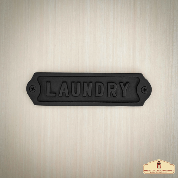 Cast Iron Laundry Door Sign