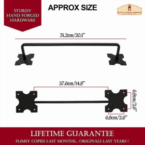 Rustic Cast Iron Towel Bar Holder