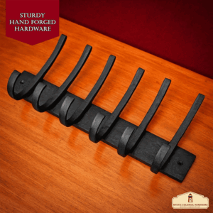 Wall Mounted 6 Hook Iron Rack