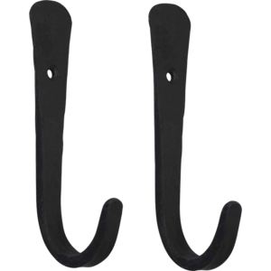 Rustic Cast Iron Wall Hooks - Set of 2