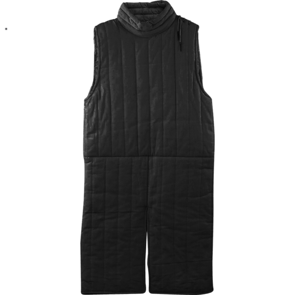 Collared Sleeveless Gambeson - Black