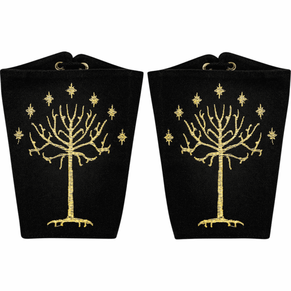 Fantasy Tree Black Canvas Bracers