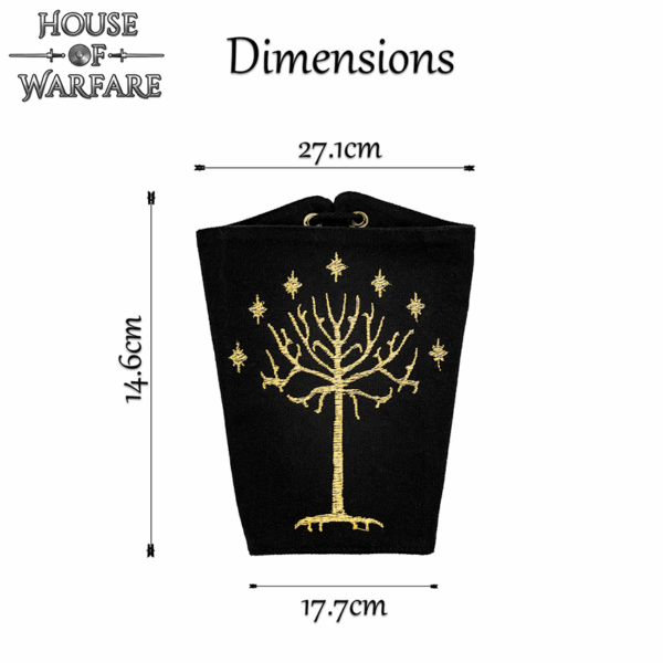 Fantasy Tree Black Canvas Bracers