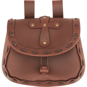 Leather Crusader Cross Belt Bag - Brown