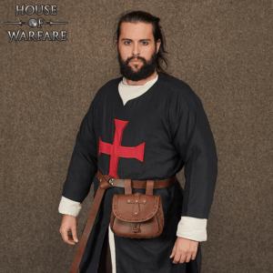 Leather Crusader Cross Belt Bag - Brown