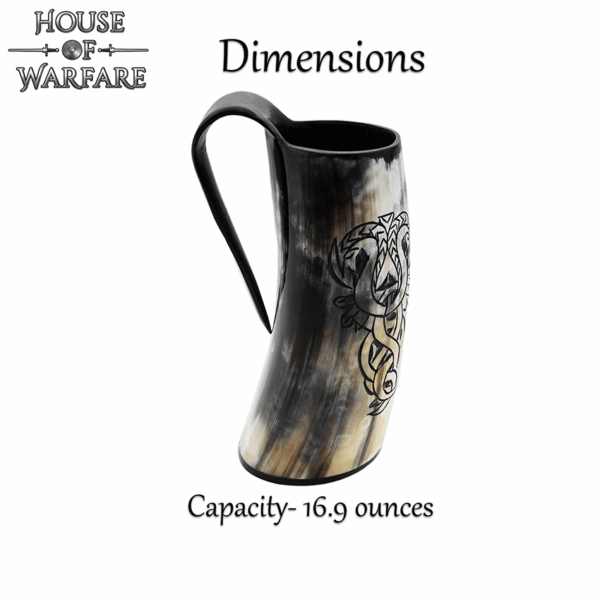 Viking Serpent Medieval Horn Tankard