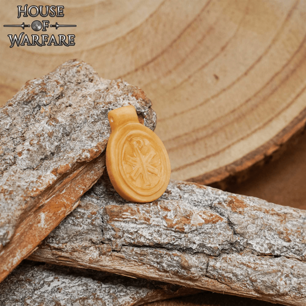 Chi Rho Roman Bone Pendant