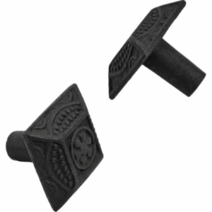 Decorative Hand Forged Square Cabinet Knobs - Set of 4