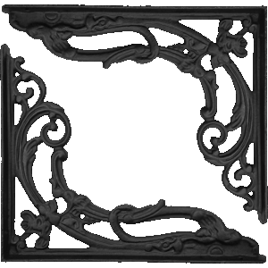 Hand Forged Victorian Flourish Shelf Brackets - Set of 2