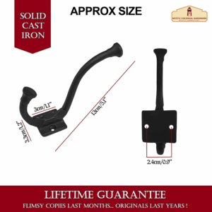 Cast Iron Traditional Wall Hook - Set of 2