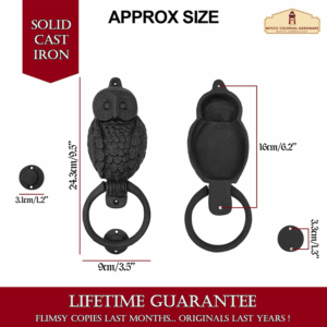 Rustic Cast Iron Owl Door Knocker