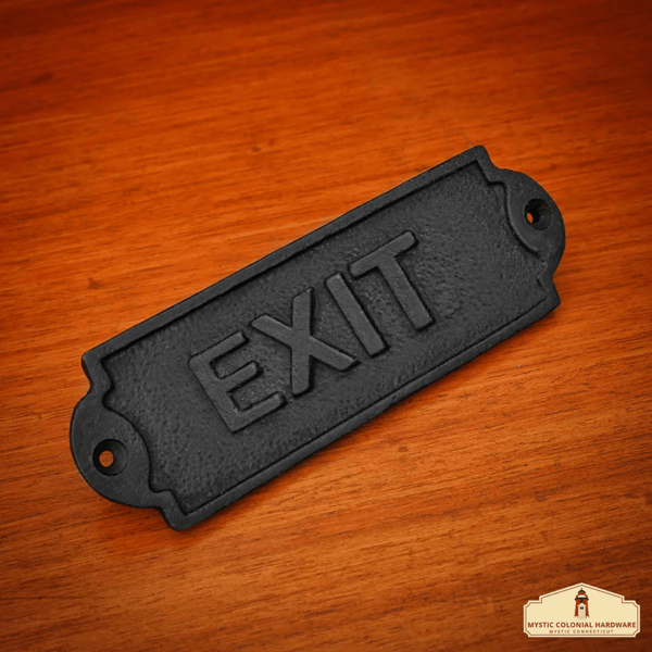 Cast Iron Exit Door Sign