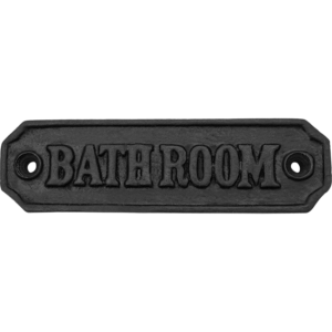 Cast Iron Bathroom Door Sign