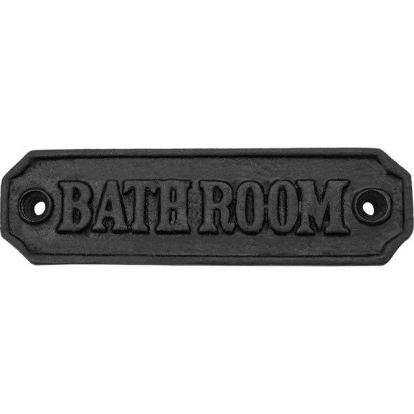 Cast Iron Bathroom Door Sign