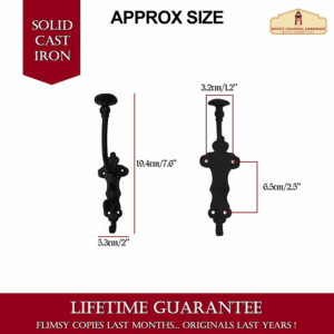 Fancy Victorian Cast Iron Wall Hook - Set of 2