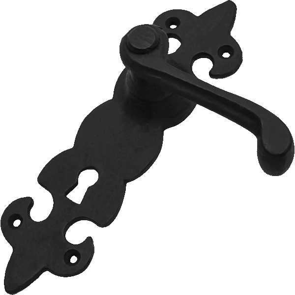 Cast Iron Fleur de Lis Door Latches - Set of 2