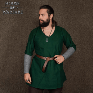 Canvas Viking Arm Wraps with Brooches - Grey