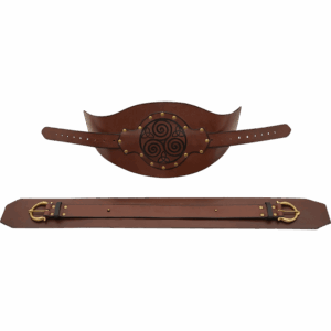 Celtic Warrior Wide Waist Belt - Brown