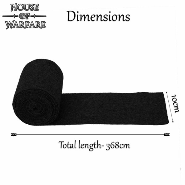 Woolen Leg Wraps with Brooches - Black
