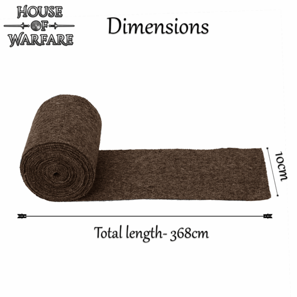 Woolen Leg Wraps with Brooches - Brown