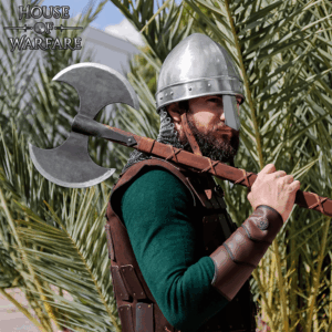 Svend Northern Warrior Leather Bracers - Brown