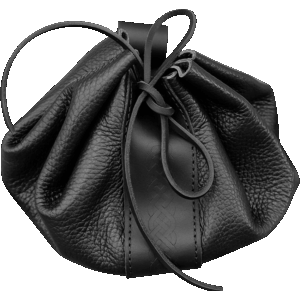 Medieval Merchant Belt Pouch - Black