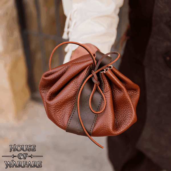 Medieval Merchant Belt Pouch - Brown