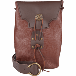 Adventurer's Leather Shoulder Bag - Brown