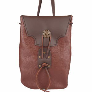 Adventurer's Leather Shoulder Bag - Brown