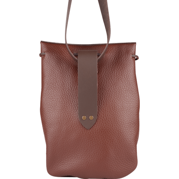 Adventurer's Leather Shoulder Bag - Brown