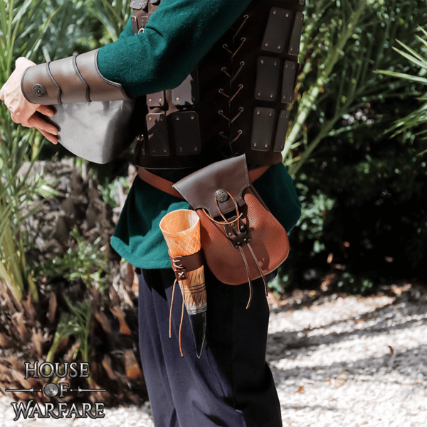 Adventurer's Medieval Belt Bag - Brown