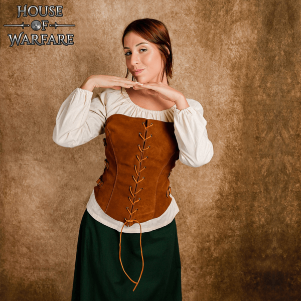 Maiden's Suede Corset - Brown