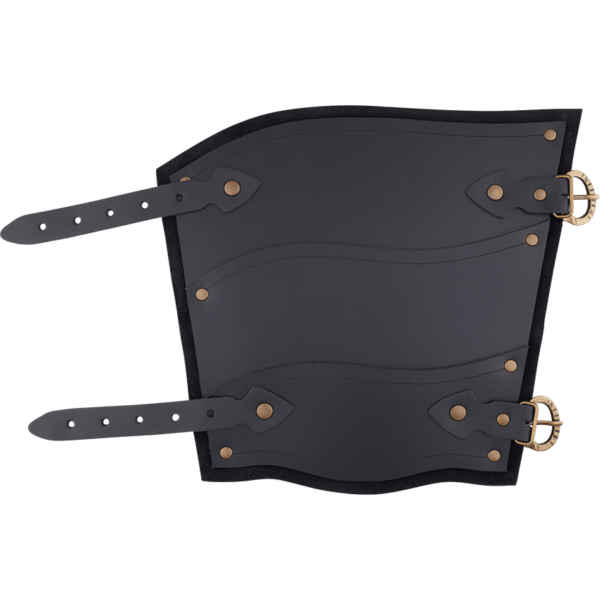Battle Archeress Leather Bracers - Black