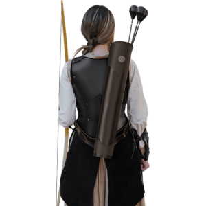 Elven Soldier Leather Quiver - Brown