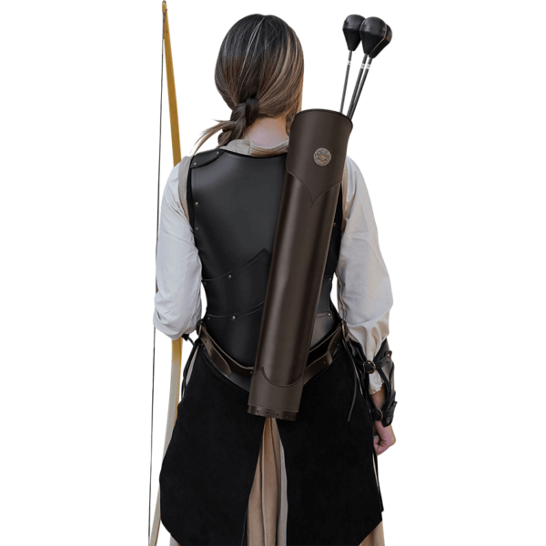 Elven Soldier Leather Quiver - Brown