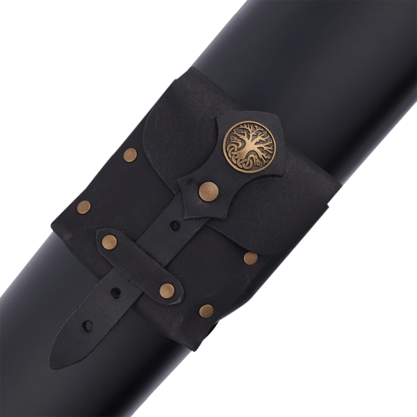 Cernunnos Leather Quiver with Cross Belt - Black