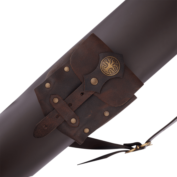 Cernunnos Leather Quiver with Cross Belt - Brown