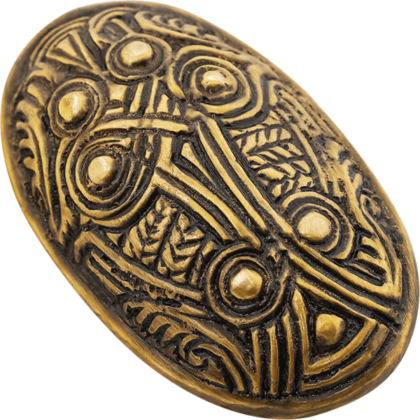 Brass Turtle Viking Brooch