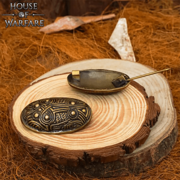 Brass Turtle Viking Brooch