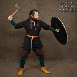 Canvas Viking Arm Wraps with Brooches - Green