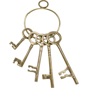 Brass Medieval Dungeon Key Set