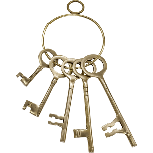 Brass Medieval Dungeon Key Set