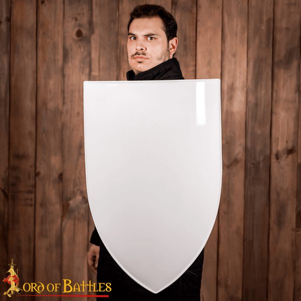 Painted Steel Medieval Heater Shield