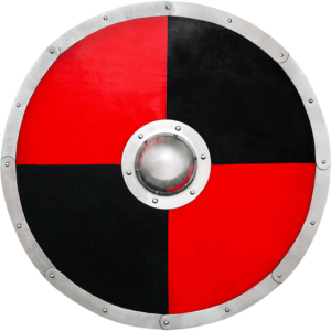 Red and Black Viking Shield