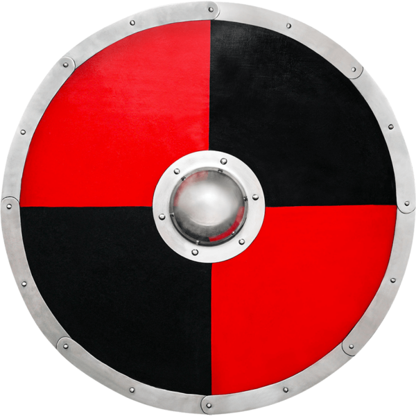 Red and Black Viking Shield
