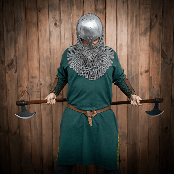 Viking Spectacle Helmet with Chainmail