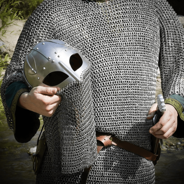 Viking Spectacle Helmet with Chainmail
