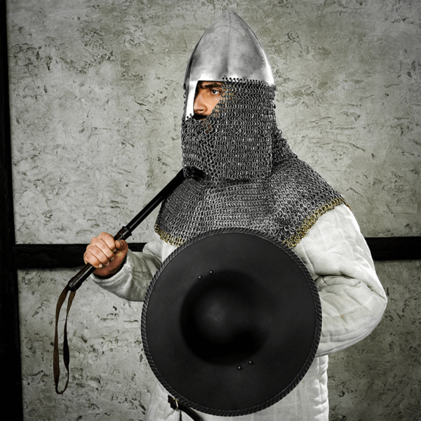 Blackened Fencers Buckler Shield